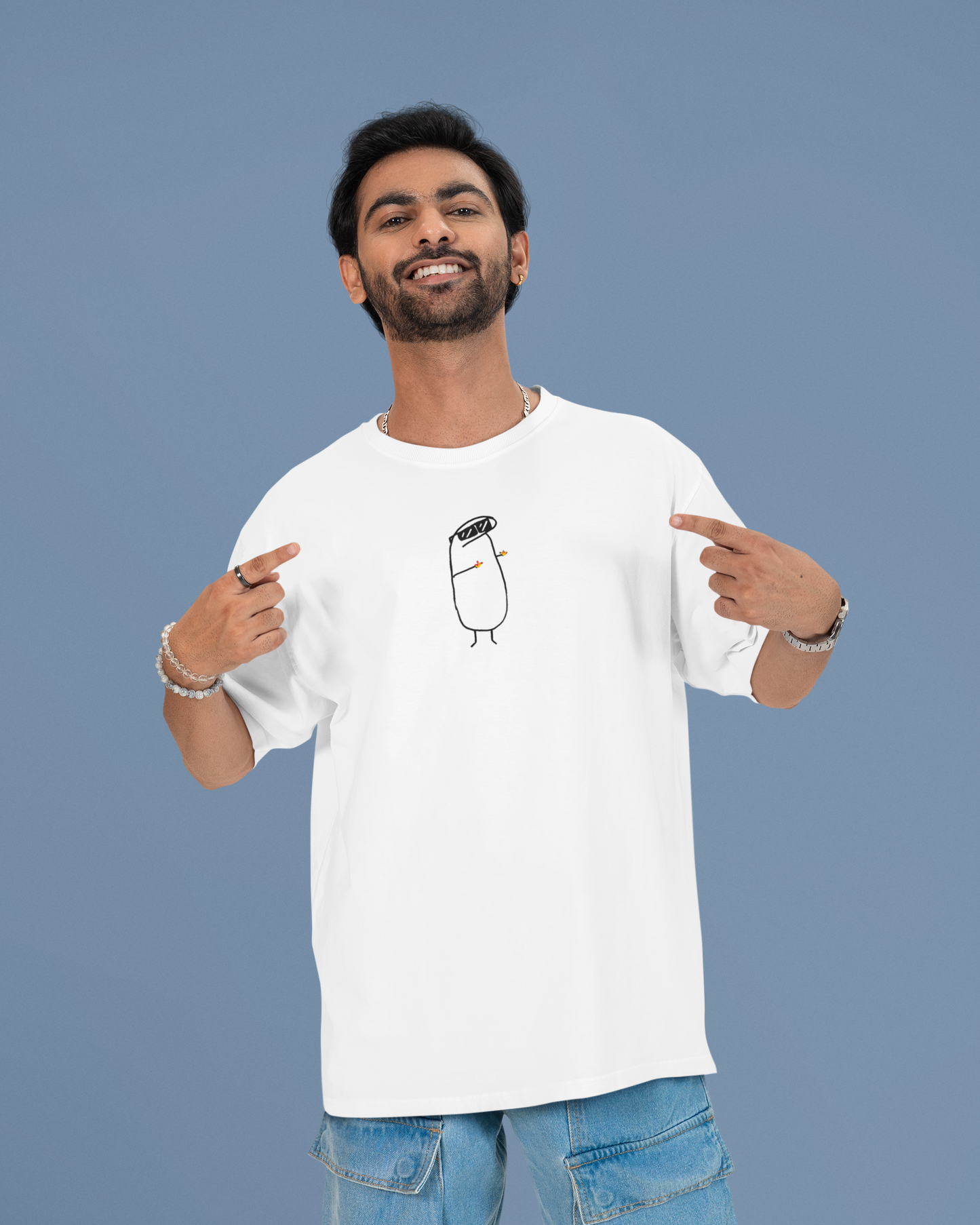 Balloon-Free Holi Tee,WHITE,GREY,BABY PINK,BABY BLUE- Oversized"Koi Gubbare Nahi Marega Rey" Design