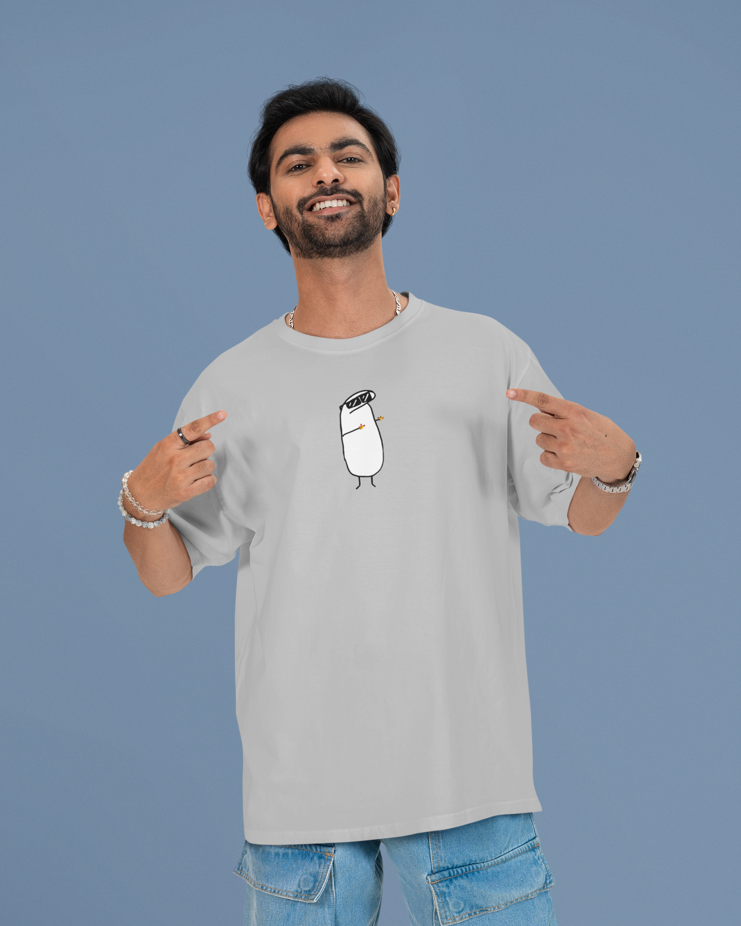 Balloon-Free Holi Tee,WHITE,GREY,BABY PINK,BABY BLUE- Oversized"Koi Gubbare Nahi Marega Rey" Design